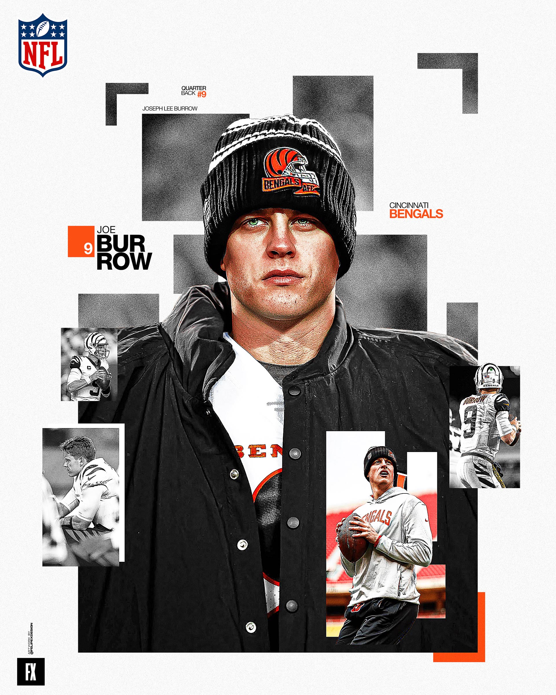 Joe Burrow Cool Graphic Wallpaper