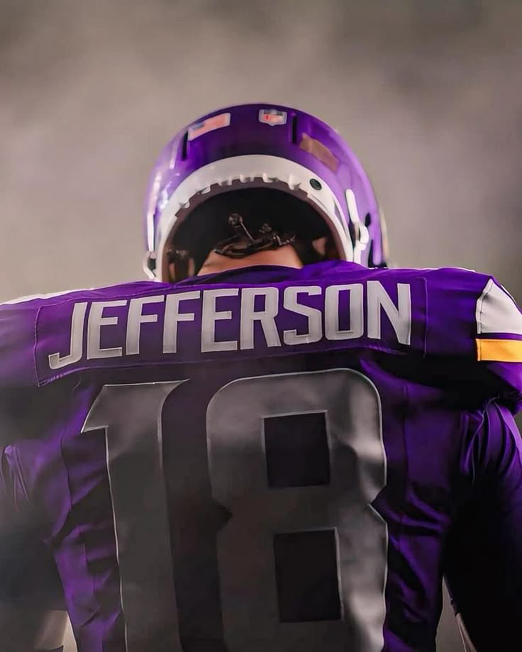 Justin Jefferson Jersey 4k Wallpaper