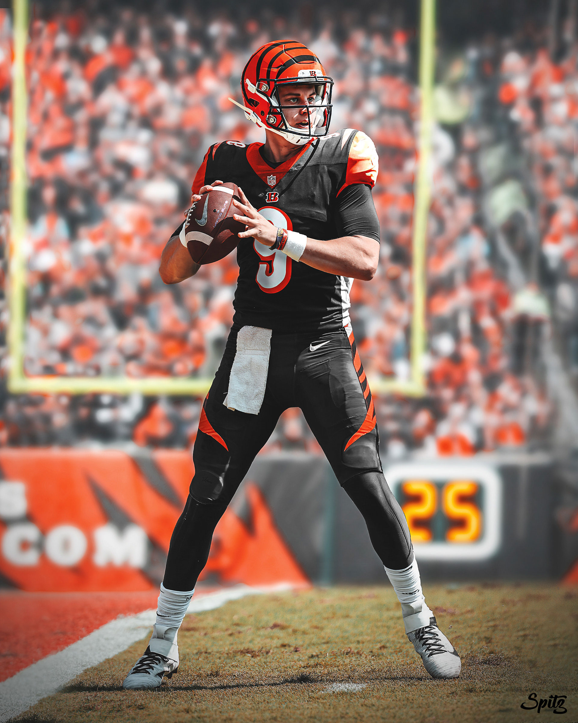 Joe Burrow on Field 4k Wallpaper