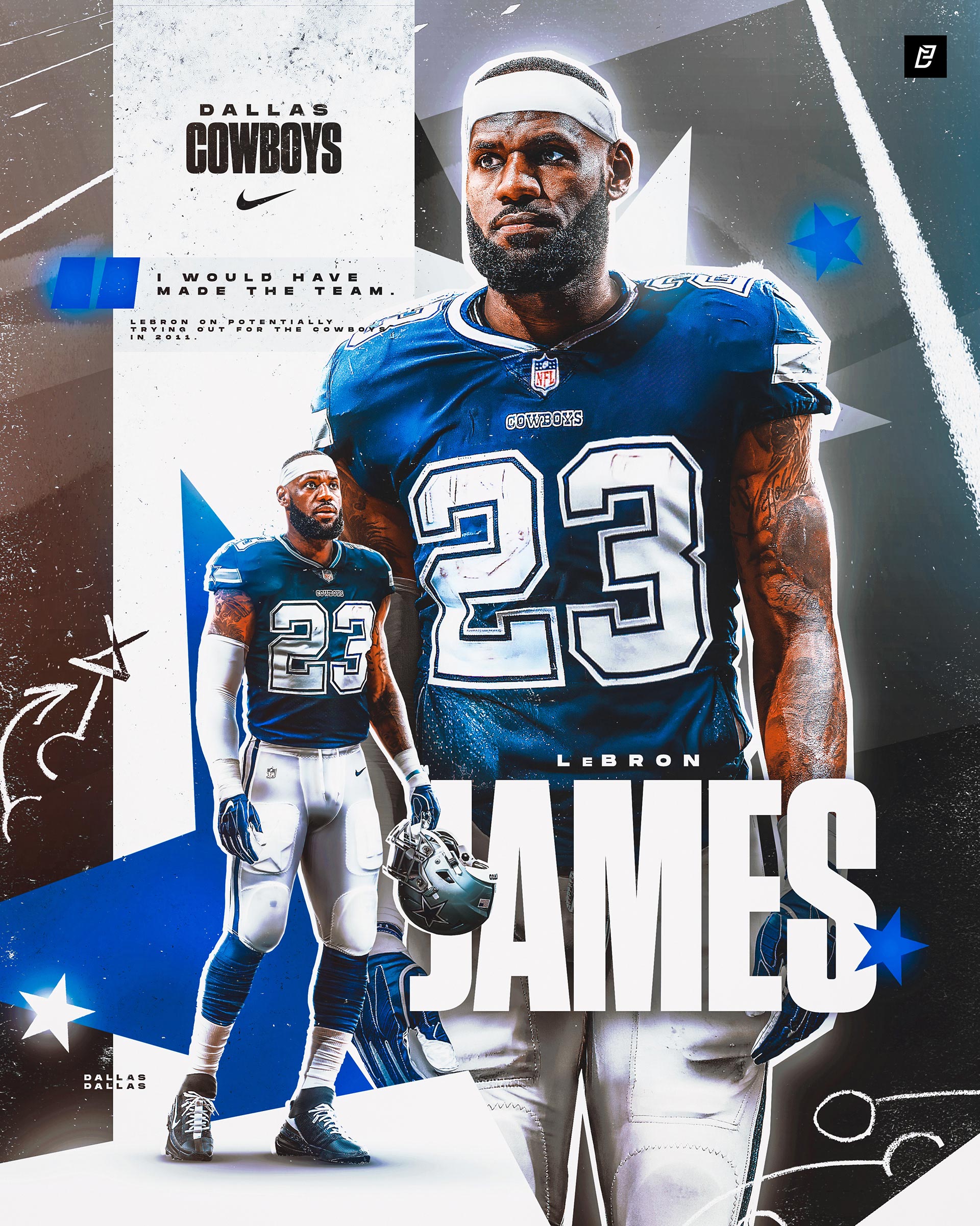 Lebron James NFL Edit Wallpaper