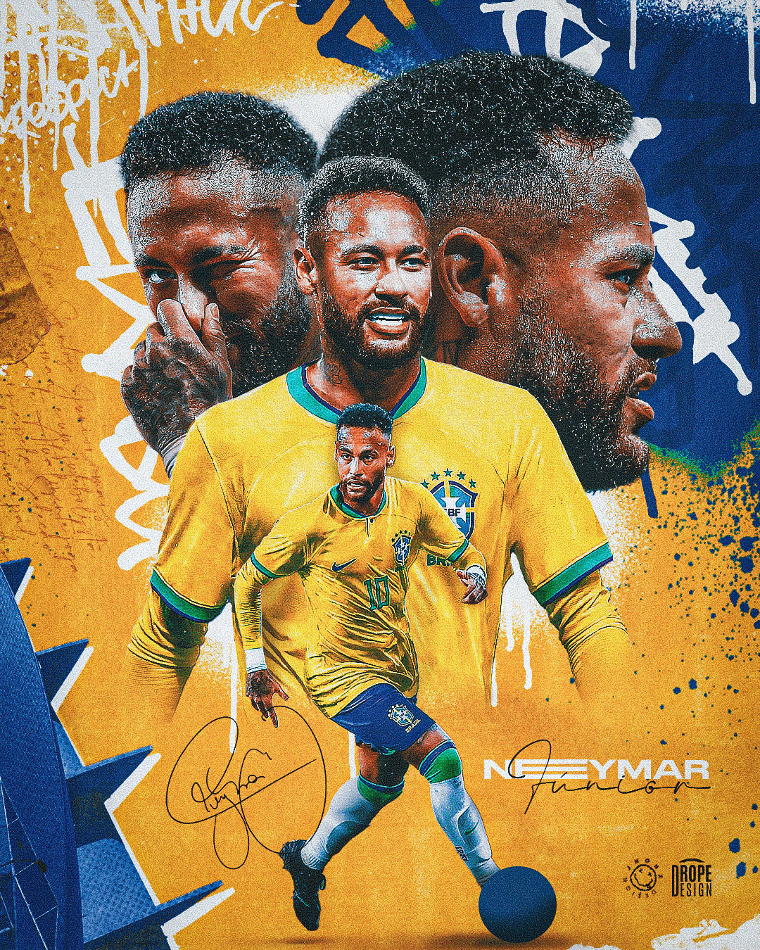 Neymar Jr Brazil Iconic Wallpaper